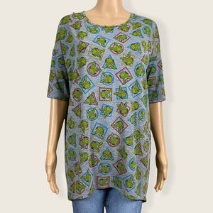 NWT LuLaRoe Kermit the Frog The Muppets Irma High-Low Tunic